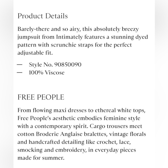 FREE PEOPLE MOVEMENT ANTHROPOLOGIE Beach Break Boho Jumpsuit New Size Large - Picture 10 of 10